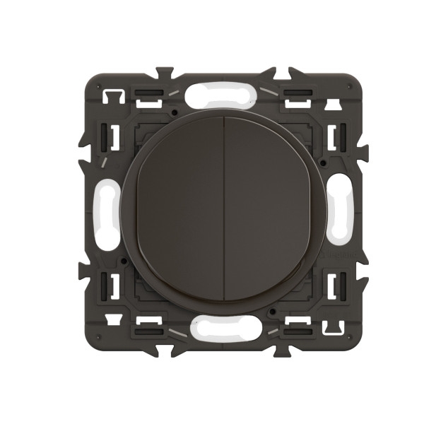 Legrand - Céliane 2024 - Double Interrupteur va-et-vient complet - Noir - SANS PLAQUE - 1 poste - Réf : CZ2001