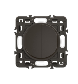 Legrand - Céliane 2024 - Double poussoir complet - Noir - SANS PLAQUE - 1 poste - Réf : CZ2031