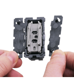 Legrand - Céliane 2024 - Double Interrupteur va-et-vient complet - Noir - 1 poste - Réf : CZ2001 + CP0101