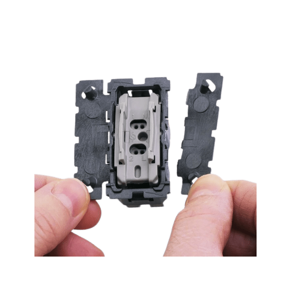 Legrand - Céliane 2024 - Double poussoir complet - Noir - 1 poste - Réf : CZ2031 + CP0101