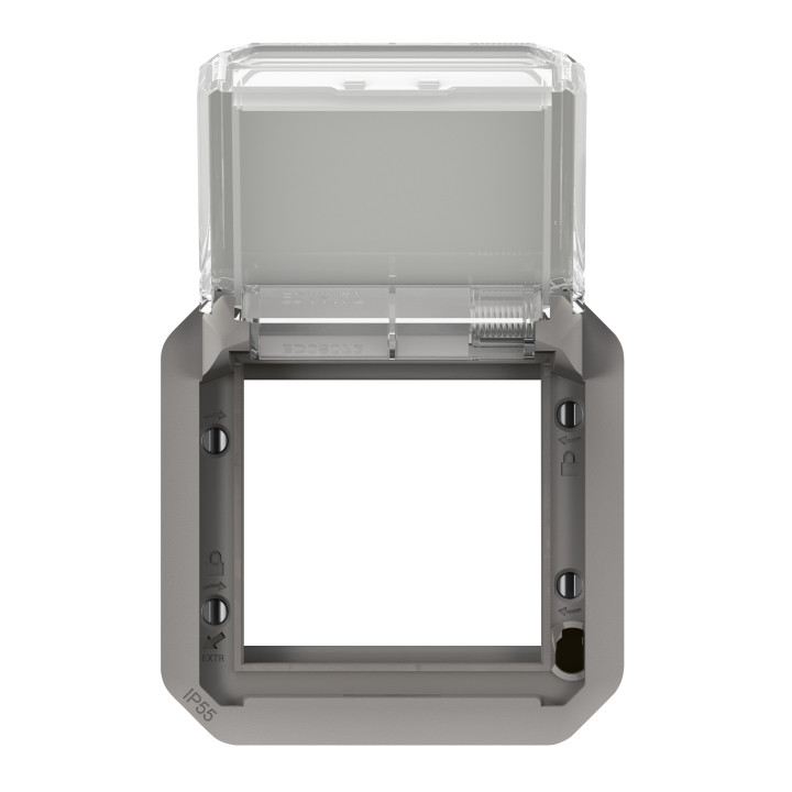 Legrand - Plexo L - Adaptateur Mosaic - Composable - Gris - IP55/IK08 - Réf : 069580L