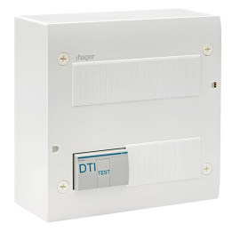 Hager - Coffret de communication éco - 4 x RJ45 Grade 2TV - Réf : TN305