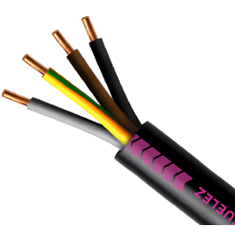 Câble rigide U-1000 R02V 4G1,5 - Couronne de 50 mètres - Réf : CABLER2V4G15C50