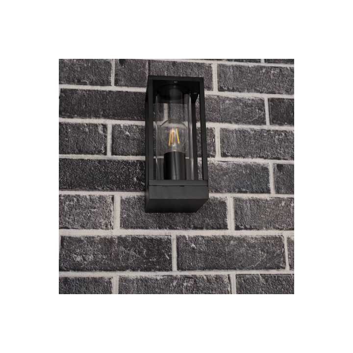 Led's light - Applique mural DAKOTA - sans source lumineuse - E27x1 - Noir - IP44 - 35W max - Réf : 1000667