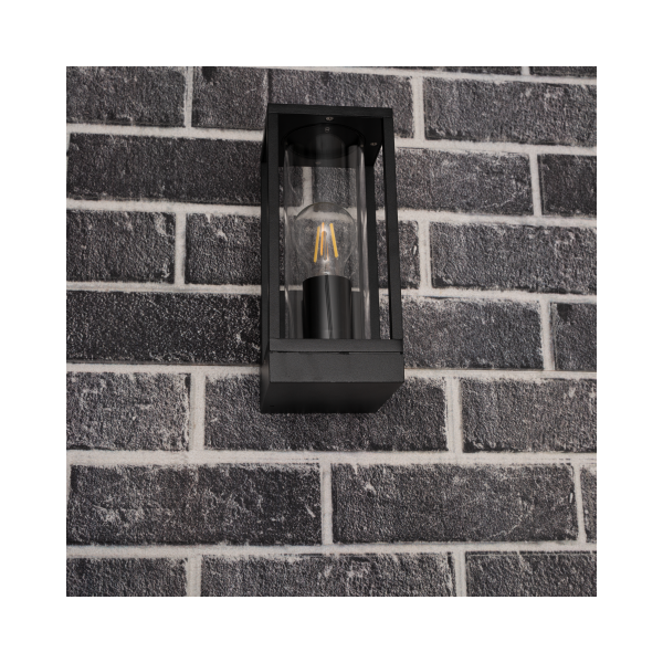 Led's light - Applique mural DAKOTA - sans source lumineuse - E27x1 - Noir - IP44 - 35W max - Réf : 1000667