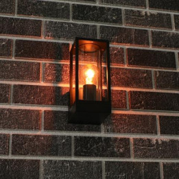 Led's light - Applique mural DAKOTA - sans source lumineuse - E27x1 - Noir - IP44 - 35W max - Réf : 1000667