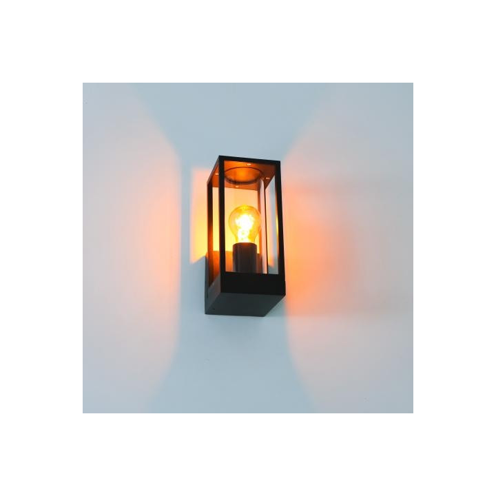 Led's light - Applique mural DAKOTA - sans source lumineuse - E27x1 - Noir - IP44 - 35W max - Réf : 1000667