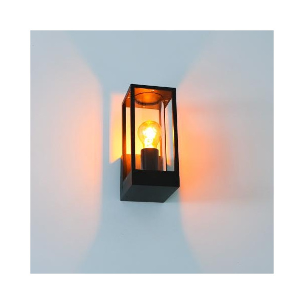 Led's light - Applique mural DAKOTA - sans source lumineuse - E27x1 - Noir - IP44 - 35W max - Réf : 1000667