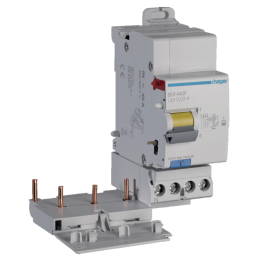 Hager - Bloc différentiel 3P+N 40A 30mA - Type F - Réf : BDF440F