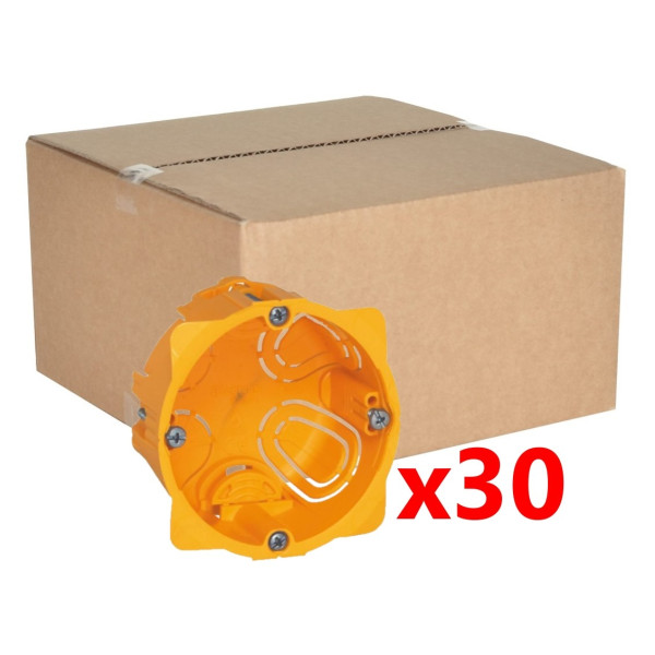Legrand - Batibox - LOT de 30 Boîtes d'encastrement 1 poste - Prof. 40 - Réf. : 080041 x30