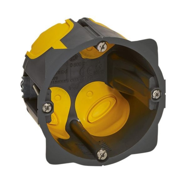 Legrand - Écobatibox - LOT de 25 Boîtes d'encastrement 1 poste - BBC - Profondeur 50mm - D.67mm - Réf : 080031Lx25
