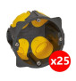Legrand - Écobatibox - LOT de 25 Boîtes d'encastrement 1 poste - BBC - Profondeur 50mm - D.67mm - Réf : 080031Lx25