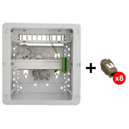 CAE - LOT Tableau C-TRI - 8RJ45 Grade 3  - Réf : CTRIETG24XAXSD+4x ECONN6AFS8