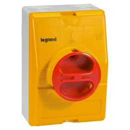 Legrand - Interrupteur-sectionneur rotatif complet de proximité - 4P - neutre à gauche - 25 A - Réf : 022183