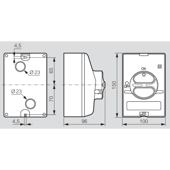 Legrand - Interrupteur-sectionneur rotatif complet de proximité - 4P - neutre à gauche - 25 A - Réf : 022183