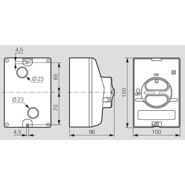 Legrand - Interrupteur-sectionneur rotatif complet de proximité - 4P - neutre à gauche - 25 A - Réf : 022183