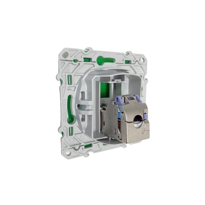 Schneider - Odace 2011 - Prise RJ45 Grade 3 - Catégorie 6 STP - Multimédia - IDC - Anthracite - Réf : S540476