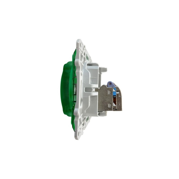 Schneider - Odace 2011 - Prise RJ45 Grade 3 - Catégorie 6 STP - Multimédia - IDC - Anthracite - Réf : S540476