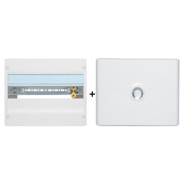 Legrand - Drivia - Coffret 1 rangées - 18 modules + Porte - Ref. : 401221+401231