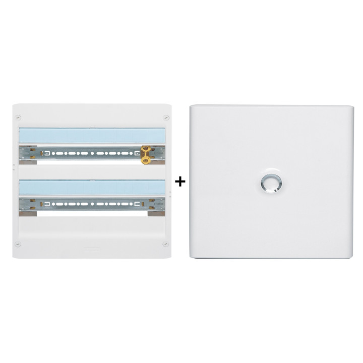 Legrand - Drivia - Coffret 2 rangées - 18 modules + Porte - Ref. : 401222+401232