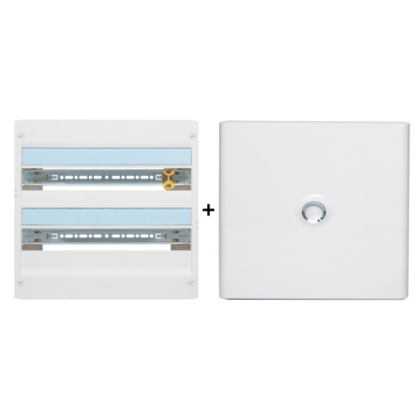 Legrand - Drivia - Coffret 2 rangées - 18 modules + Porte - Ref. : 401222+401232
