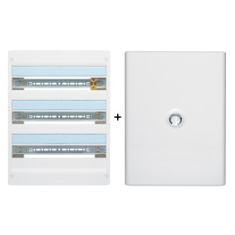Legrand - Drivia - Coffret 3 rangées - 18 modules + Porte - Ref. : 401223+401233