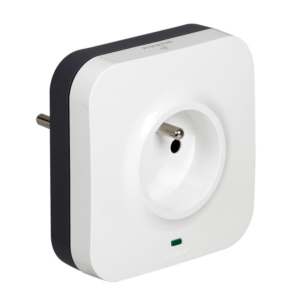 Legrand - Prise protégée 2P+T + 2 prises RJ45 avec parafoudre - Réf : 050670