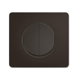 Legrand - Céliane 2024 - Double poussoir complet - Noir - 1 poste - Réf : CZ2031 + CP0101