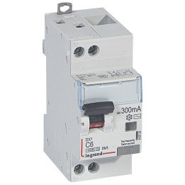 LEGRAND - Disjoncteur différentiel DX3 P+N - 6A - 300mA - AC - Réf : 410723