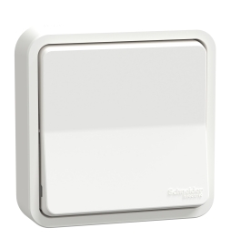 Schneider - Mureva Styl - Va et vient - encastré - IP55 - IK08 - bornes auto - blanc - Réf : MUR39037