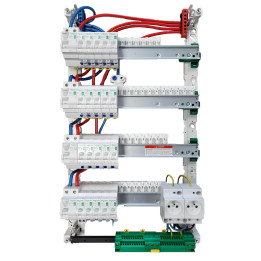 Schneider - Tableau électrique pré-équipé et pré-câblé prêt à poser - 4 rangées 18 modules avec prises - Réf : SCHTAMC4R18M