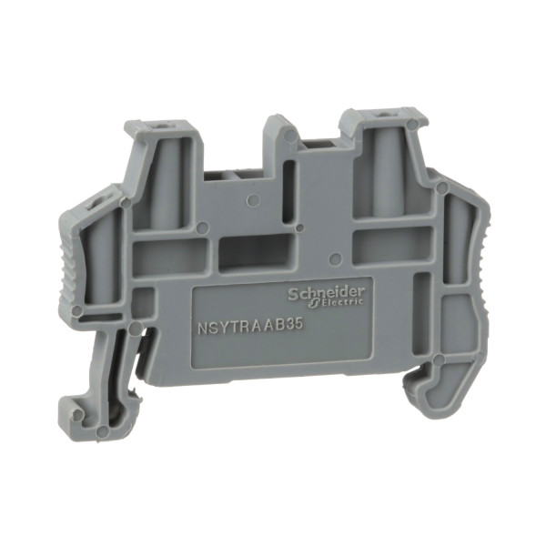 Schneider - Butée d'arrêt à visser sur rail DIN 35 mm - largeur 50 mm - marquable - Réf : NSYTRAAB35