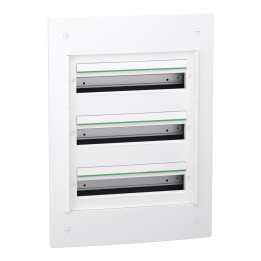 Schneider - PrismaSeT XS - Coffret encastré - 3 rangées - 18 modules - sans porte - Réf : LVSXS318