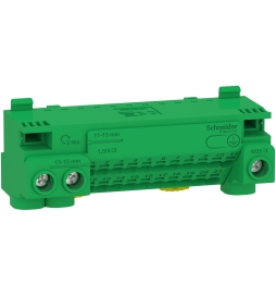 Schneider - Resi9 - bornier terre 63A - auto 21x1,5² à 4² - vis 3x6² à 25² - LGYT1E24