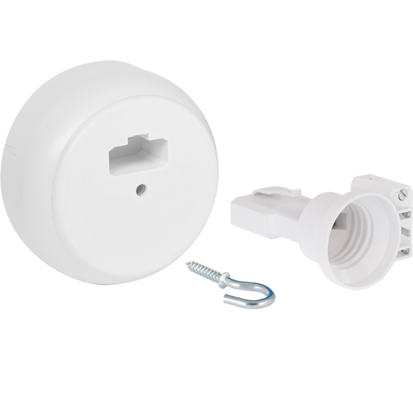 Eur'Ohm - KIT point de centre DCL en saillie - Ø85 mm - avec douille DCL E27 - Réf : 53098