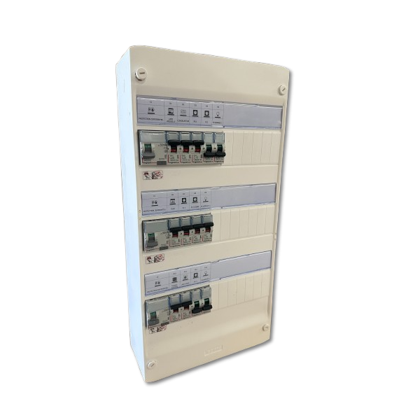 Legrand - Tableau électrique précâblé 2ID 63A 1ID 40A pour T3 - Drivia - 13 modules - 3 Rangées - À vis - Réf : 093058