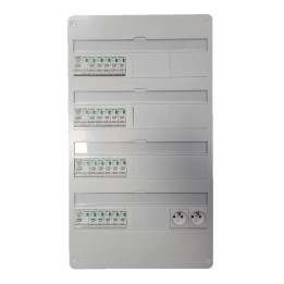 Schneider - Tableau électrique pré-équipé et pré-câblé prêt à poser - 4 rangées 18 modules avec prises - Réf : SCHTAMC4R18M