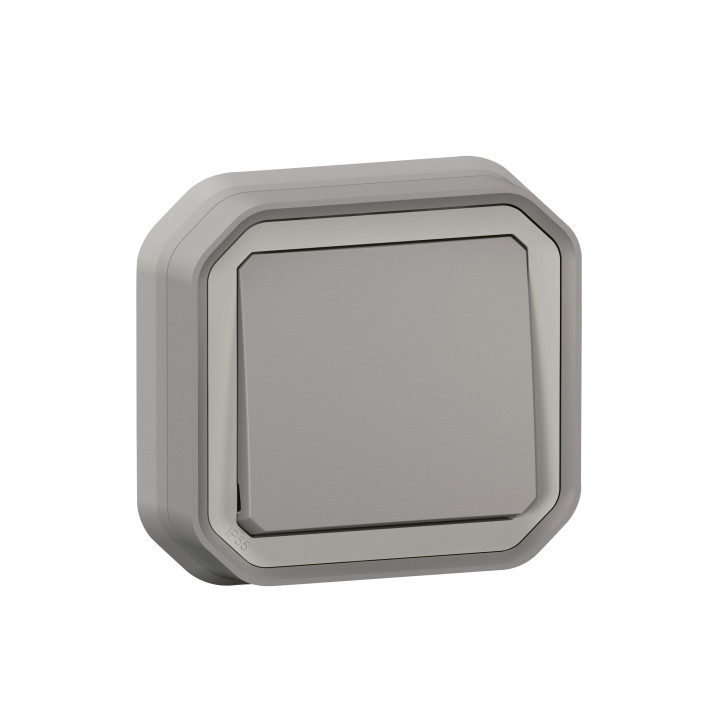 Legrand - Plexo - Va-et-Vient encastré 10A - encastré - IP55 - IK08 - 250V - Gris - Réf : 069811L