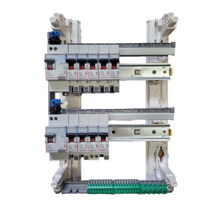 Legrand - Tableau électrique pré-équipé et pré-câblé pour T1/T2 - Drivia - 13 modules - 2 Rangées - AUTO - Réf: LEGTABLEAUT2