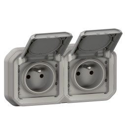 Legrand Plexo - Double Prise - à Encastrer - Horizontal - étanche IP55 - Réf : 069683L+069562L