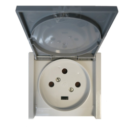 Legrand Plexo - Socle à encastrer - prise étanche Plexo 20 A - 3P+T - IP44-IK08 - gris- Réf : 055706