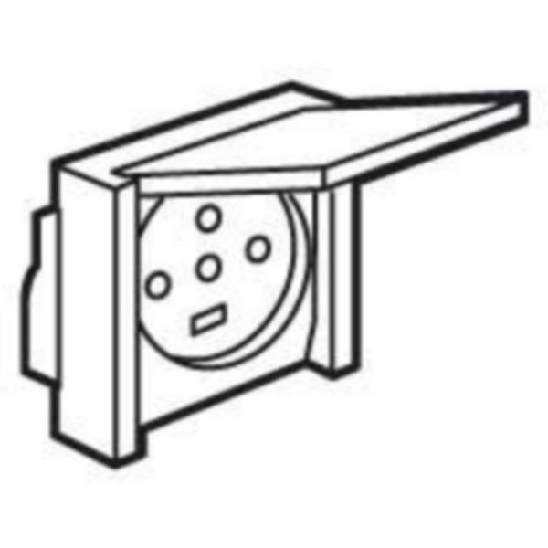 Legrand Plexo - Socle à encastrer - prise étanche Plexo 20 A - 3P+N+T - IP44-IK08 - gris- 055708