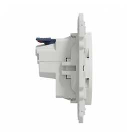 Schneider - Prise de courant Odace affleurante - Blanc - 2P+T - 16A - 250V - Bornes auto - Réf : S520052