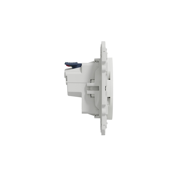 Schneider - Prise de courant Odace affleurante - Blanc - 2P+T - 16A - 250V - Bornes auto - Réf : S520052
