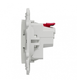 Schneider - Prise de courant Odace affleurante - Blanc - 2P+T - 16A - 250V - Bornes auto - Réf : S520052