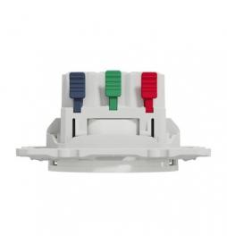 Schneider - Prise de courant Odace affleurante - Blanc - 2P+T - 16A - 250V - Bornes auto - Réf : S520052