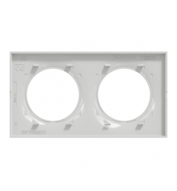 Schneider - Odace - Styl - Plaque 2 postes - entraxe 71mm - Gris - Réf : S520704A1