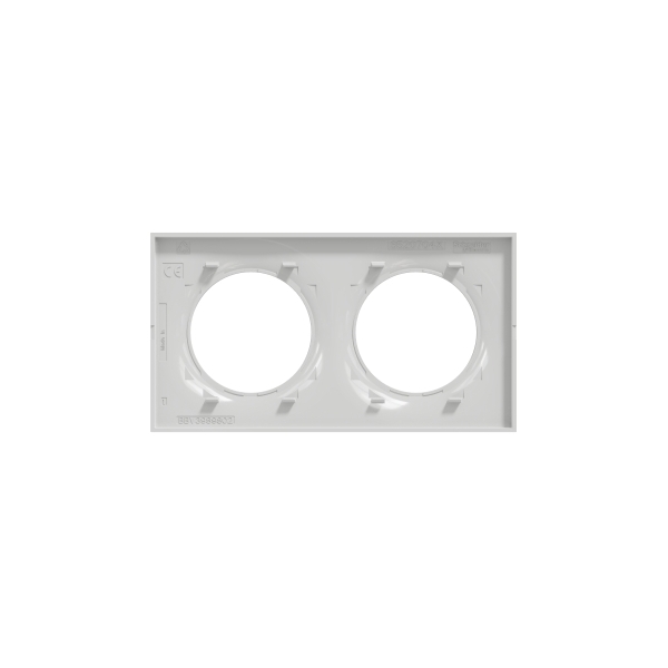 Schneider - Odace - Styl - Plaque 2 postes - entraxe 71mm - Gris - Réf : S520704A1