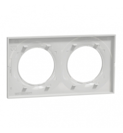 Schneider - Odace - Styl - Plaque 2 postes - entraxe 71mm - Gris - Réf : S520704A1