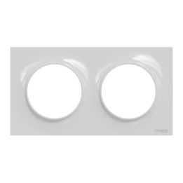 Schneider - Odace - Styl - Plaque 2 postes - entraxe 71mm - Gris - Réf : S520704A1